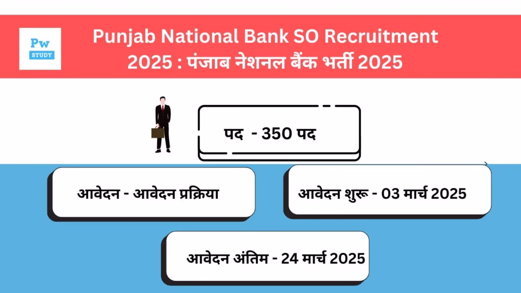 Punjab National Bank SO Recruitment 2025 : पंजाब नेशनल बैंक भर्ती 2025